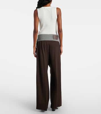 Weite Hose aus Wolle | Loewe