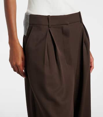 Weite Hose aus Wolle | Loewe