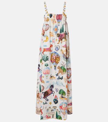 Embellished printed cotton maxi dress | Camilla