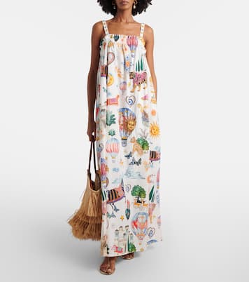 Embellished printed cotton maxi dress | Camilla