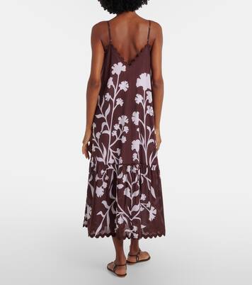 Scalloped cotton midi dress | Juliet Dunn