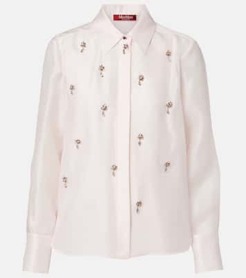 Camisa Mseagi de seda con cristales | Max Mara