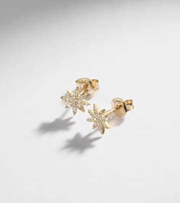 Northern Star 10kt gold earrings with diamonds | Stone and Strand