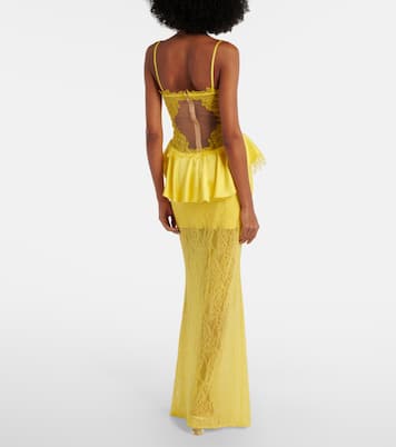 Peplum lace cocktail dress | David Koma