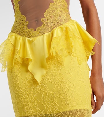 Peplum lace cocktail dress | David Koma