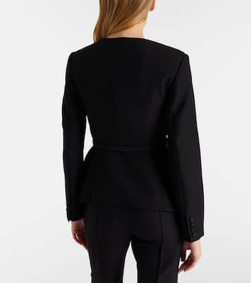 Asymmetric draped crêpe blazer | Roland Mouret