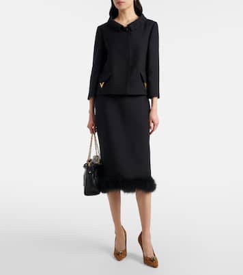 Pumps Pas De Chat in cavallino con stampa | Valentino Garavani