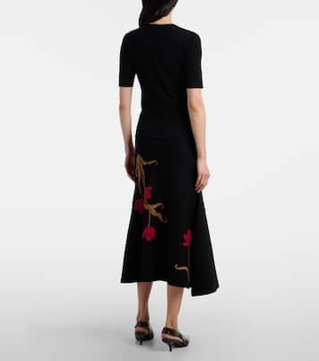 Midirock aus Jacquard | Erdem