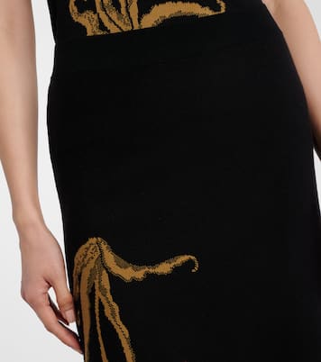 Midirock aus Jacquard | Erdem