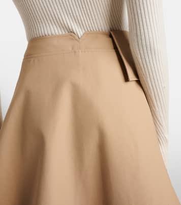 Asymmetric cotton canvas midi skirt | Róhe