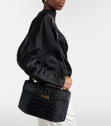 Box Small croc-effect leather top-handle bag | Toteme