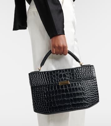 Box Small croc-effect leather top-handle bag | Toteme