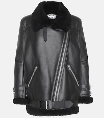 Giacca Velocite in pelle con shearling | Acne Studios