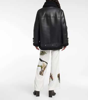Giacca Velocite in pelle con shearling | Acne Studios
