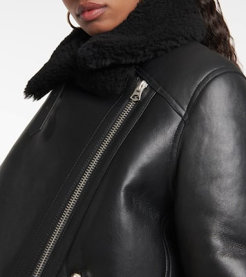 Giacca Velocite in pelle con shearling | Acne Studios