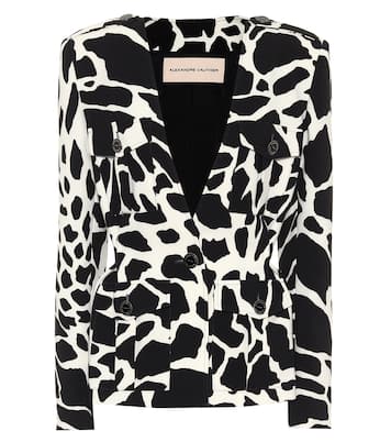 Blazer a stampa in twill stretch | Alexandre Vauthier
