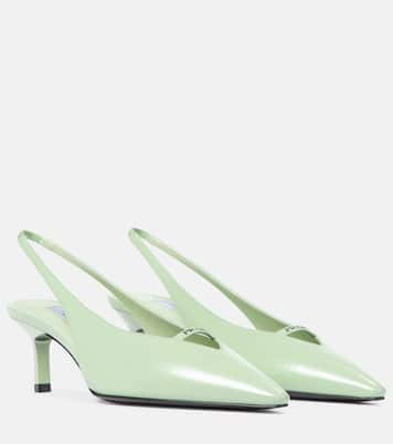 Slingback-Pumps aus Leder | Prada