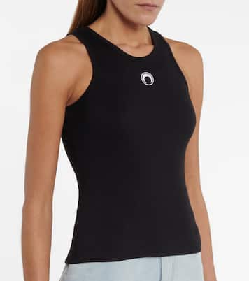 Ribbed-knit cotton tank top | Marine Serre