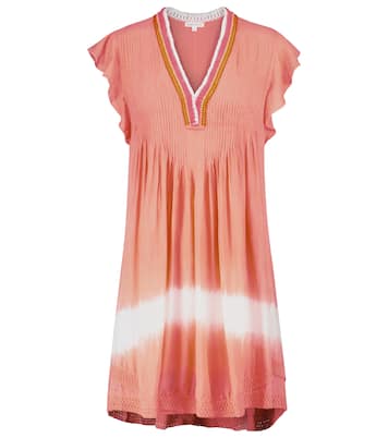 Vestido corto Sasha con tie-dye y flecos | Poupette St Barth