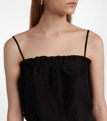 Divya silk and cotton voile camisole | Velvet