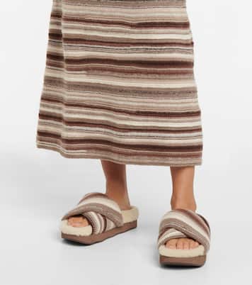 Wavy shearling slides | Chloé