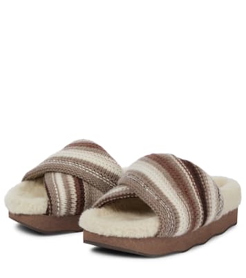 Wavy shearling slides | Chloé