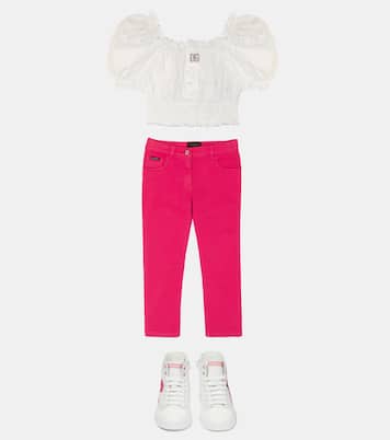 High-Top Sneakers aus Leder | Dolce&Gabbana Kids