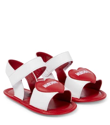 Baby logo leather sandals | Moschino Kids
