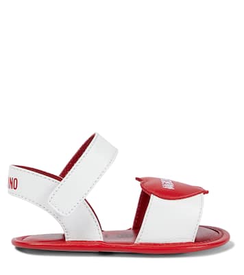 Baby logo leather sandals | Moschino Kids