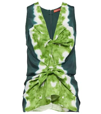 Pan tie-dye crêpe de chine top | Altuzarra