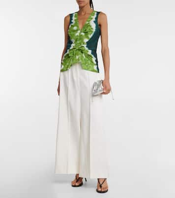 Pan tie-dye crêpe de chine top | Altuzarra
