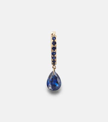 Boucle d’oreille unique en or 18 ct, saphir et topaze | Persée
