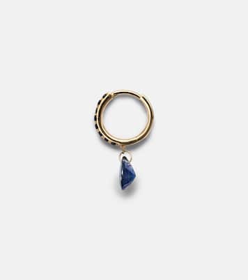 Boucle d’oreille unique en or 18 ct, saphir et topaze | Persée