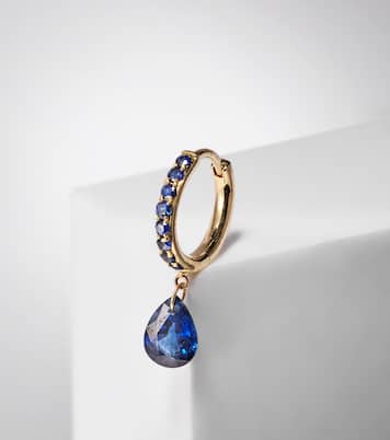 Boucle d’oreille unique en or 18 ct, saphir et topaze | Persée