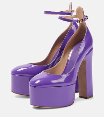 Escarpins Tan-Go à plateau en cuir verni | Valentino Garavani