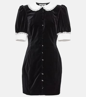 Lace-trimmed velvet minidress | Alessandra Rich