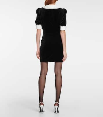 Lace-trimmed velvet minidress | Alessandra Rich