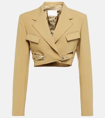 Blazer raccourci Interlock en laine mélangée | Dion Lee