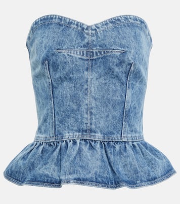Top Solizinia in denim con volant | Marant Etoile