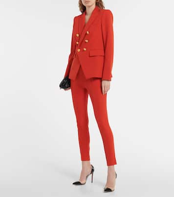 High-rise skinny scuba pants | Veronica Beard