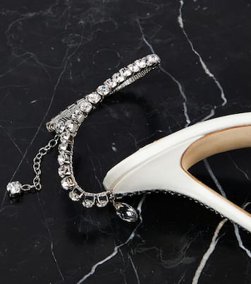 Pumps Saeda 100 in raso con cristalli | Jimmy Choo