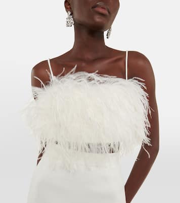 Bridal Cropped-Top Plume mit Federn | Rebecca Vallance