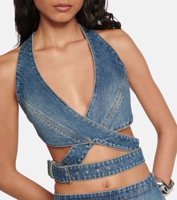 Brassière en jean | Alaïa