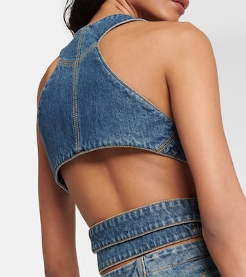 Brassière en jean | Alaïa
