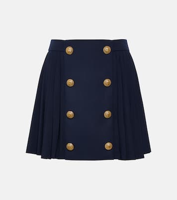 Mini-jupe en laine vierge | Balmain