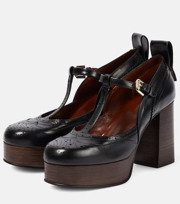 Salones Aria de piel con plataforma | See By Chloé