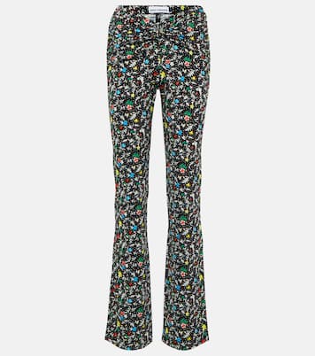 Printed high-rise crêpe pants | Rabanne