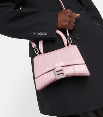 Sac Hourglass Small en cuir embossé | Balenciaga