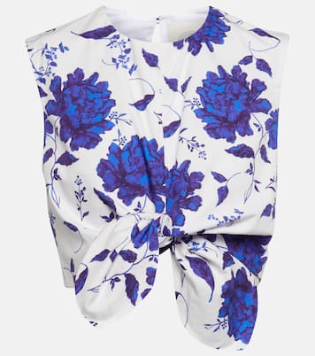 Crop top Sierra de algodón estampado | Emilia Wickstead