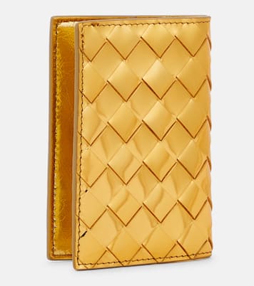 Porta passaporto in pelle metallizzata Intrecciato | Bottega Veneta